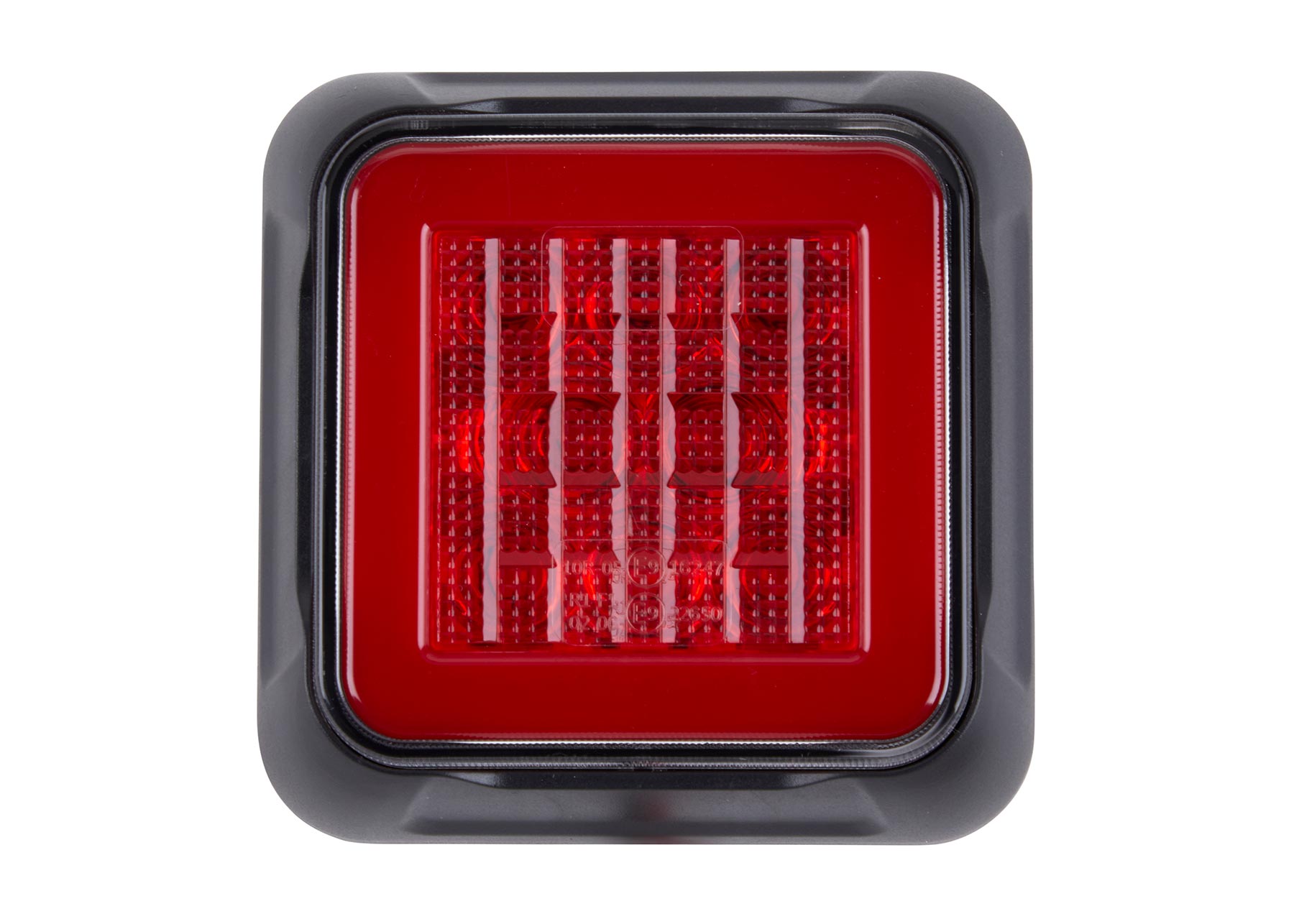 Ring RL014 12V Trailer-Approved Square Rear Bumper Mount Red Fog Lamp Light